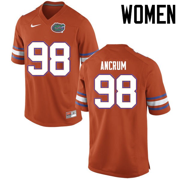 Florida Gators Women #98 Luke Ancrum College Football Jerseys Orange